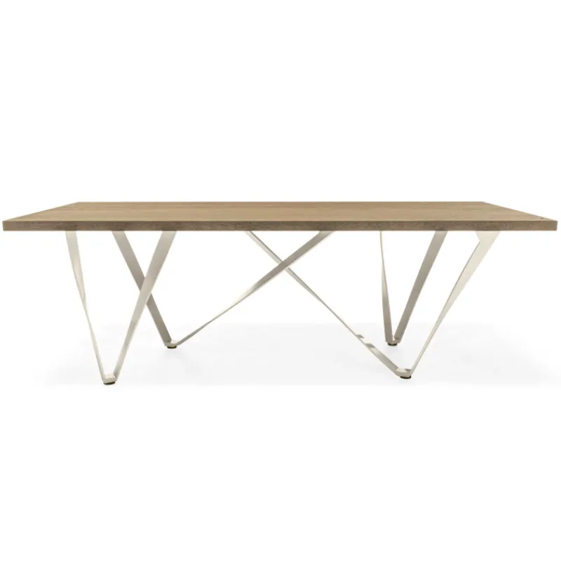 Tomasella Wave Table design rectangulaire avec pied en métal> Table De Salle à Manger