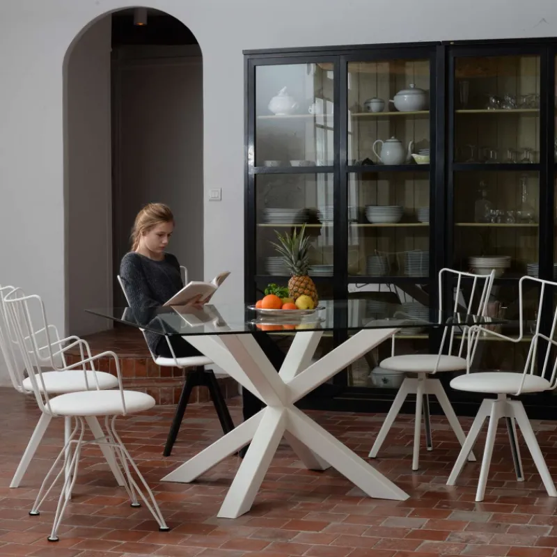 Carrier Well ® Chaise pivotante design en synthétique et métal> Chaise De Cuisine|Chaise De Salle à Manger