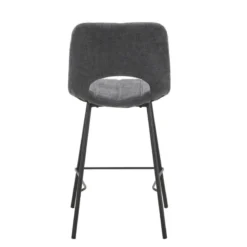 WilliamTabouret cosy en tissu avec pieds en métal noir><noscript><img width=