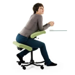 Varier Wing ® Siège ergonomique en tissu sur roulettes><noscript><img width=