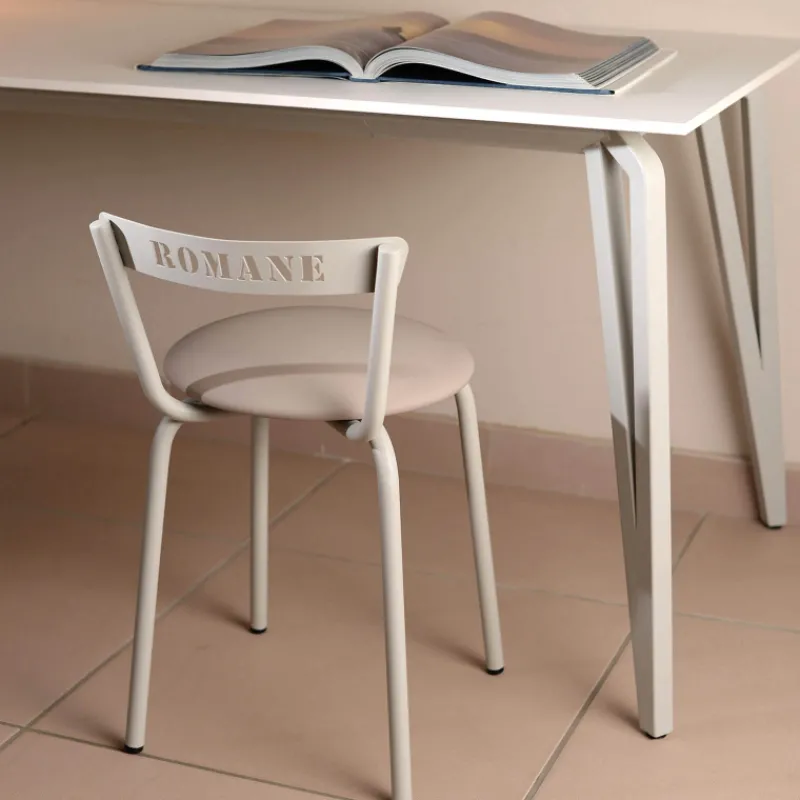Carrier Xoxo ® Chaise pour enfant française en métal avec assise rembourrée> Chaise De Cuisine|Chaise Salon