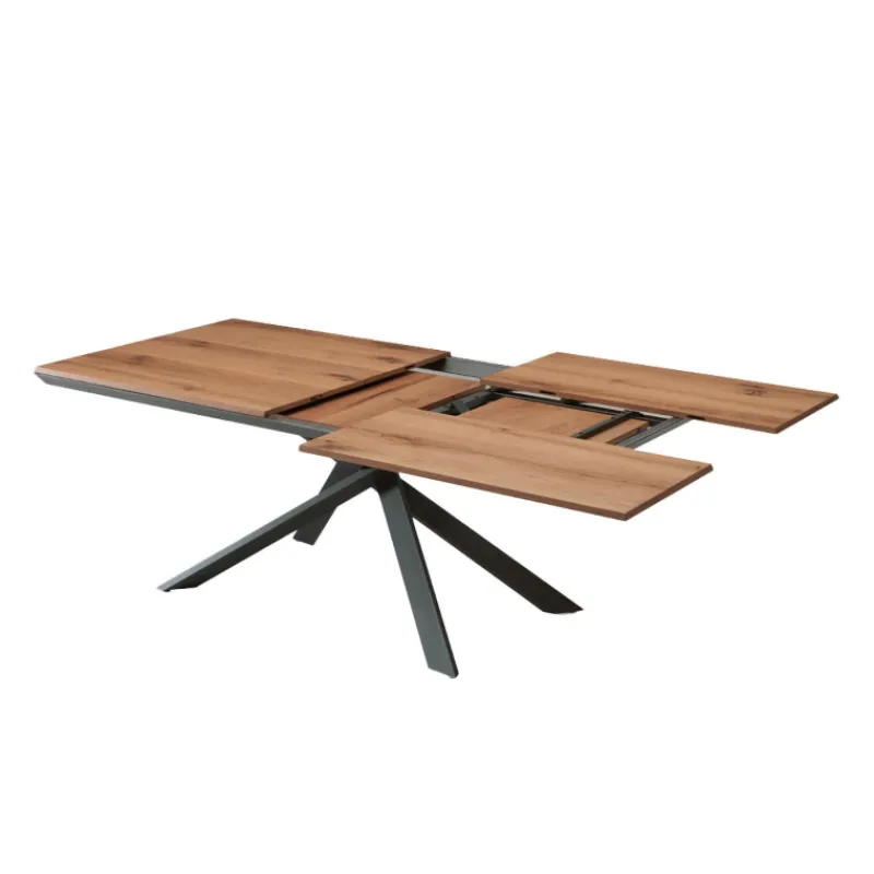 Ozzio 4x4 Table design extensible rectangulaire en bois et métal> Table De Salle à Manger