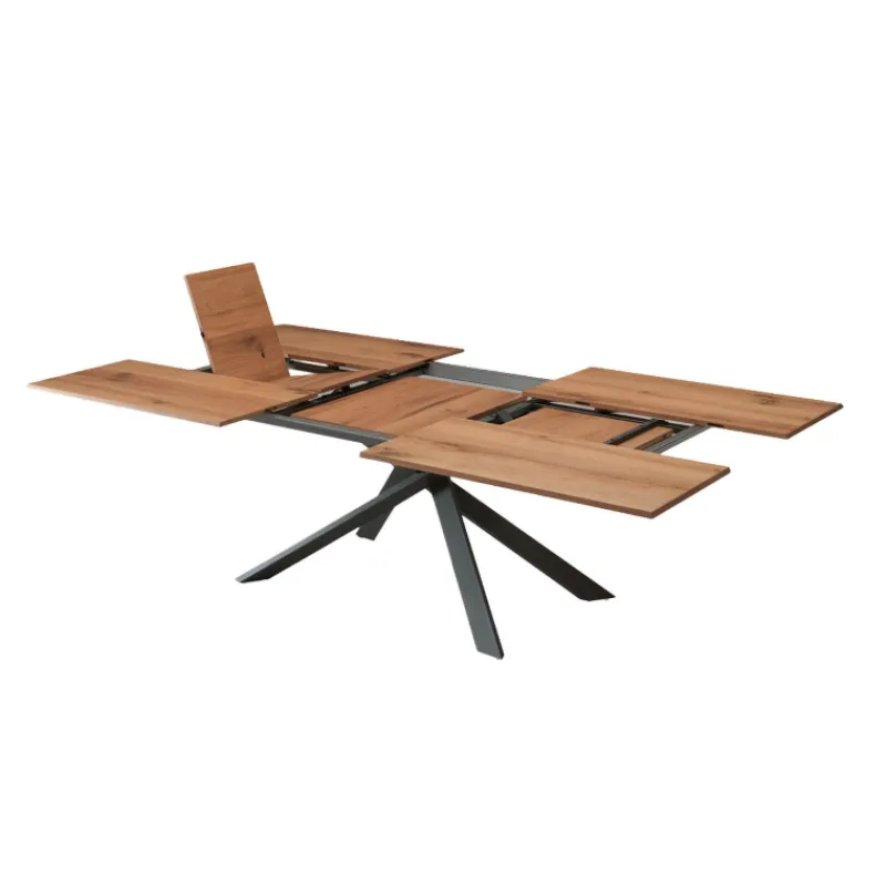 Ozzio 4x4 Table design extensible rectangulaire en bois et métal> Table De Salle à Manger