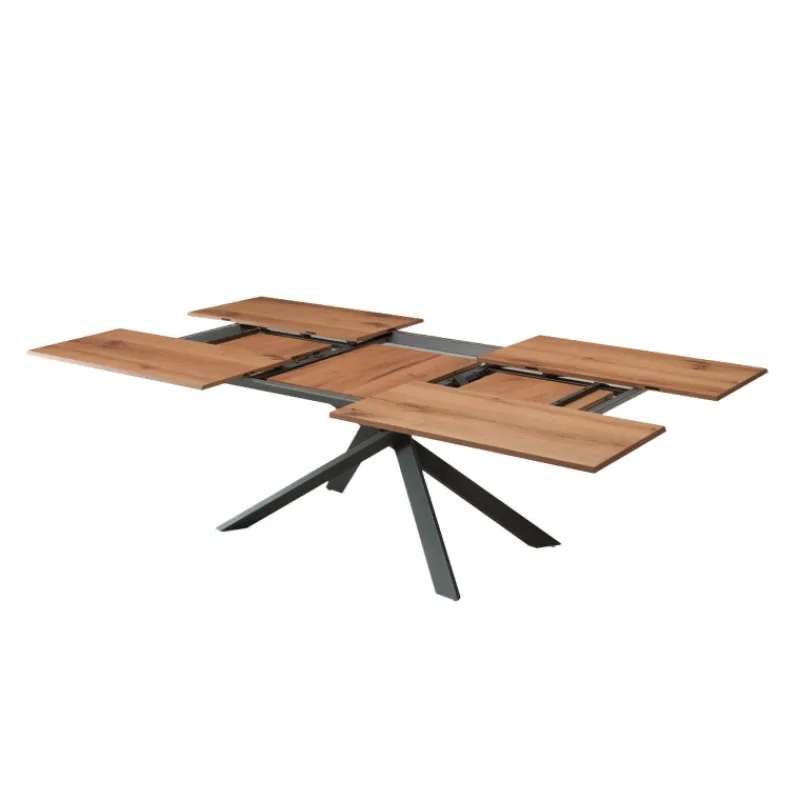 Ozzio 4x4 Table design extensible rectangulaire en bois et métal> Table De Salle à Manger