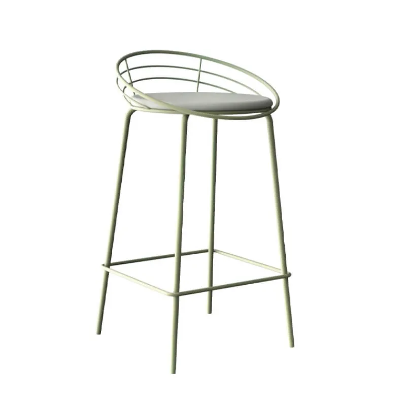 Carrier Yaël ® Tabouret haut français rembourré en métal et simili> Tabouret Hauteur Sur-mesure|Tabouret Snack (assise +/- 65 Cm)