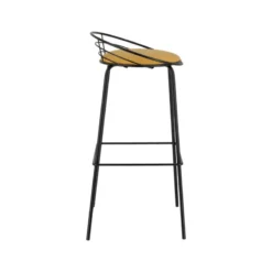 Carrier Yaël ® Tabouret haut français rembourré en métal et simili><noscript><img width=