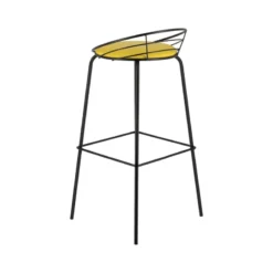 Carrier Yaël ® Tabouret haut français rembourré en métal et simili><noscript><img width=