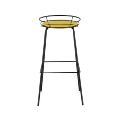 Carrier Yaël ® Tabouret haut français rembourré en métal et simili><noscript><img width=