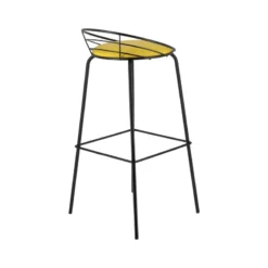 Carrier Yaël ® Tabouret haut français rembourré en métal et simili><noscript><img width=