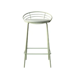 Carrier Yaël ® Tabouret haut français rembourré en métal et simili><noscript><img width=