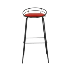 Carrier Yaël ® Tabouret haut français rembourré en métal et simili><noscript><img width=