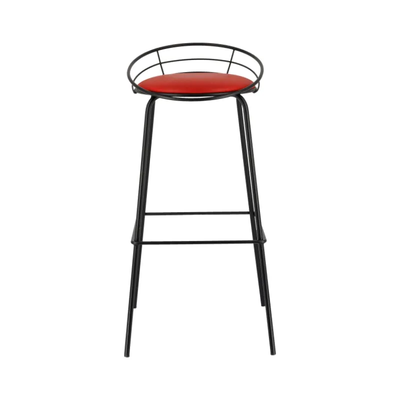 Carrier Yaël ® Tabouret haut français rembourré en métal et simili> Tabouret Hauteur Sur-mesure|Tabouret Snack (assise +/- 65 Cm)