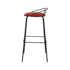 Carrier Yaël ® Tabouret haut français rembourré en métal et simili><noscript><img width=
