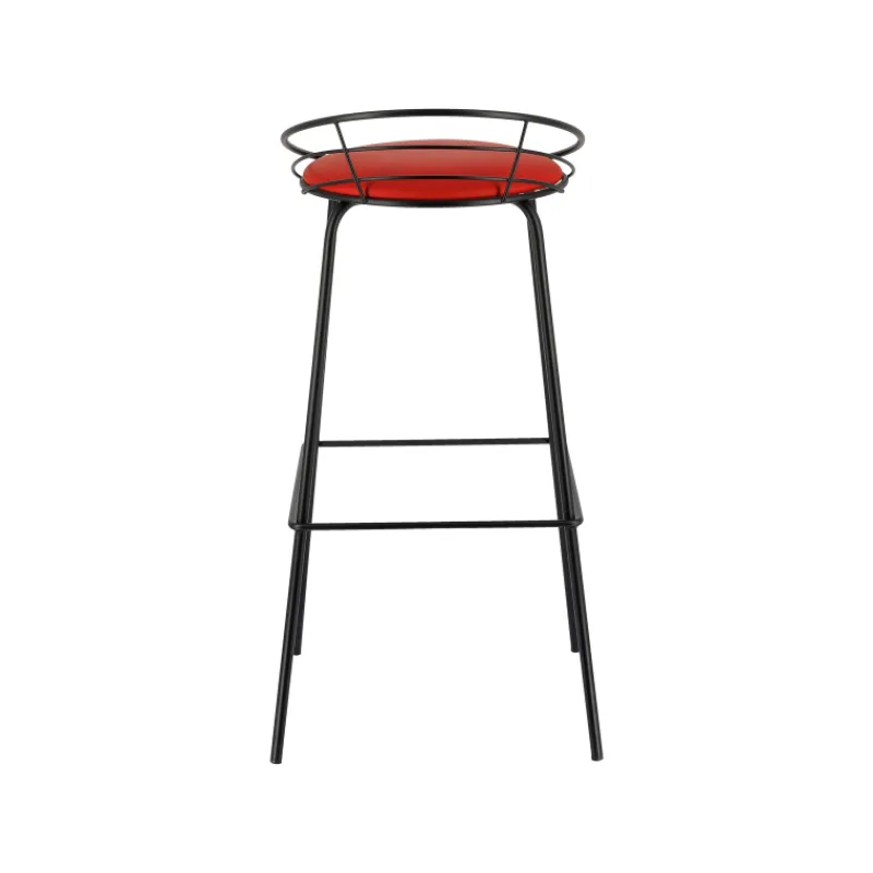 Carrier Yaël ® Tabouret haut français rembourré en métal et simili> Tabouret Hauteur Sur-mesure|Tabouret Snack (assise +/- 65 Cm)