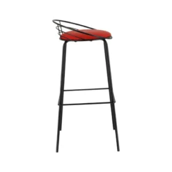 Carrier Yaël ® Tabouret haut français rembourré en métal et simili><noscript><img width=