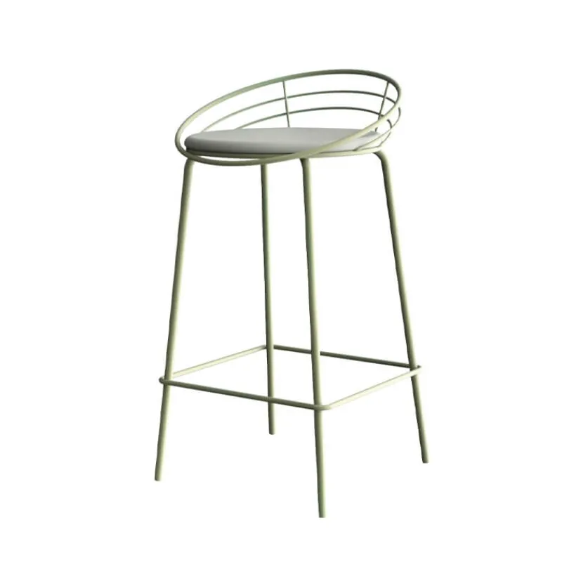 Carrier Yaël ® Tabouret haut français rembourré en métal et simili> Tabouret Hauteur Sur-mesure|Tabouret Snack (assise +/- 65 Cm)