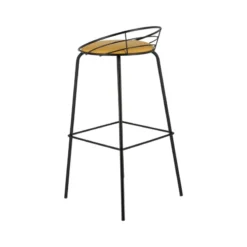 Carrier Yaël ® Tabouret haut français rembourré en métal et simili><noscript><img width=