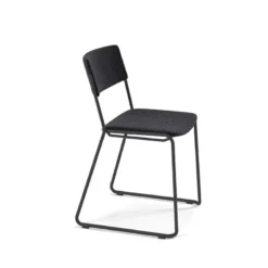 Perfecta Zoom Chaise de salle à manger épurée en tissu pieds en traîneau><noscript><img width=
