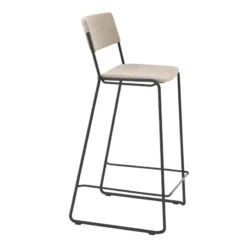 Perfecta Zoom Tabouret de bar moderne et épuré en tissu pieds traîneau><noscript><img width=
