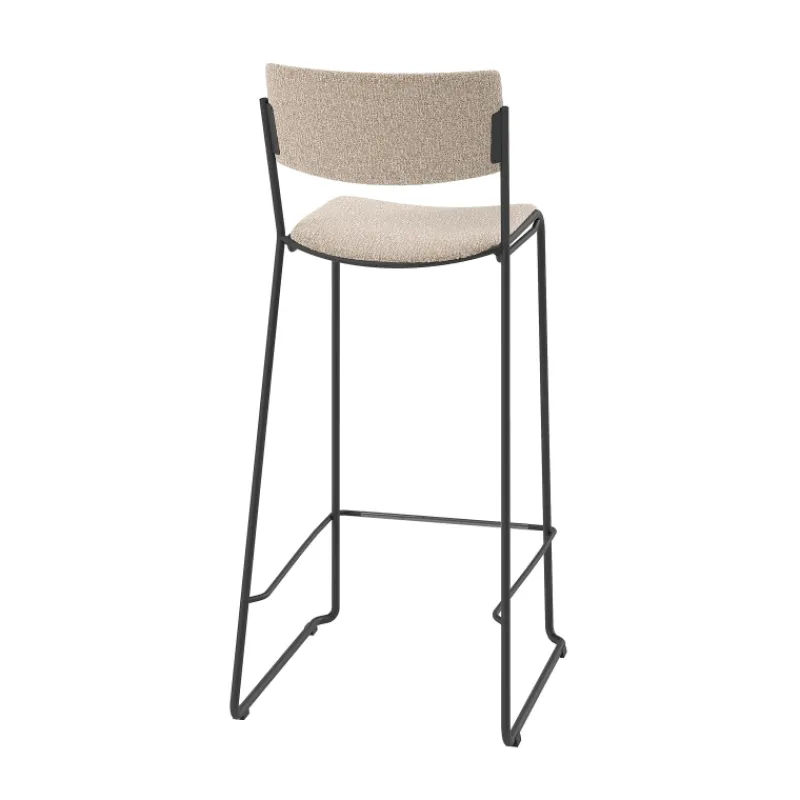 Perfecta Zoom Tabouret de bar moderne et épuré en tissu pieds traîneau> Tabouret Snack (assise +/- 65 Cm)|Tabouret De Bar (assise +/- 80 Cm)