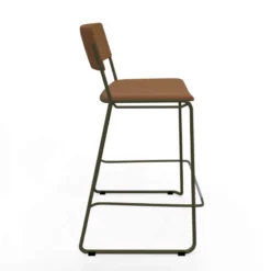 Perfecta Zoom Tabouret snack moderne en simili avec pieds en traîneau><noscript><img width=